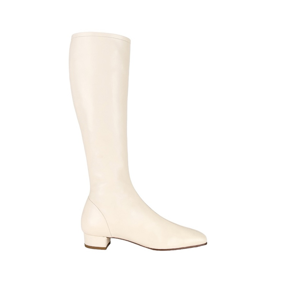 [NWT] BY FAR LEATHER EDIE BOOT - Color: Off White - Size: 37